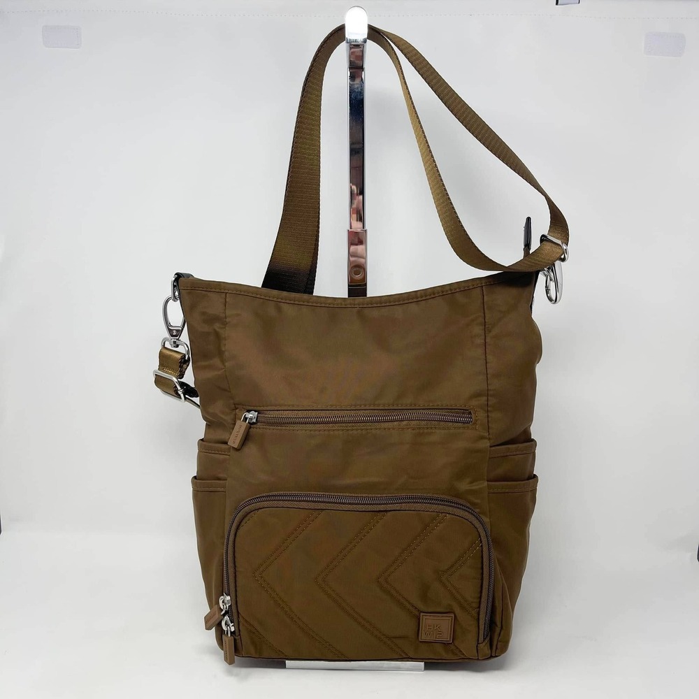 IHKWIP The Go Getter Crossbody Bag Mocha Brown Quilted Large Wallet Organizer